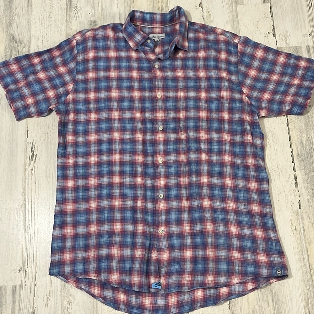 Peter Millar Linen Button Down Size Large